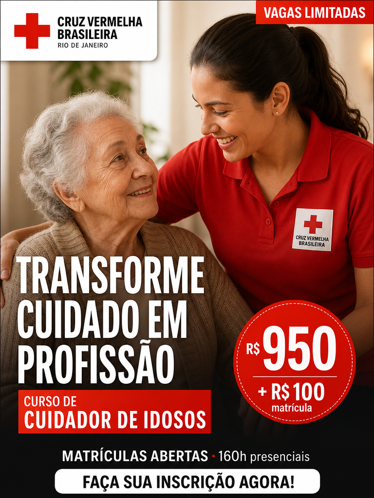 Curso de Cuidador de Idosos da Cruz Vermelha Brasileira Rio de Janeiro