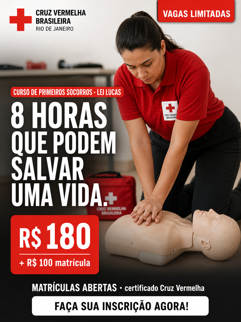 Curso de Primeiros Socorros Básico da Cruz Vermelha Brasileira Rio de Janeiro