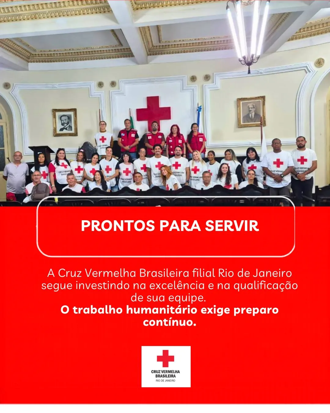 Formação de novos voluntários da Cruz Vermelha Brasileira Rio de Janeiro