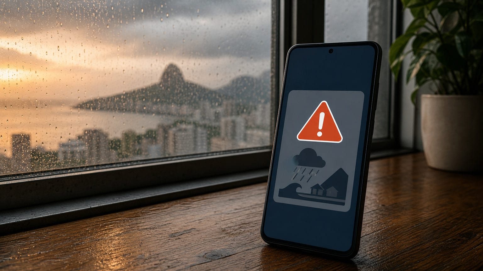 Foto da matéria: Alerta da Defesa Civil no celular: como funciona no Rio